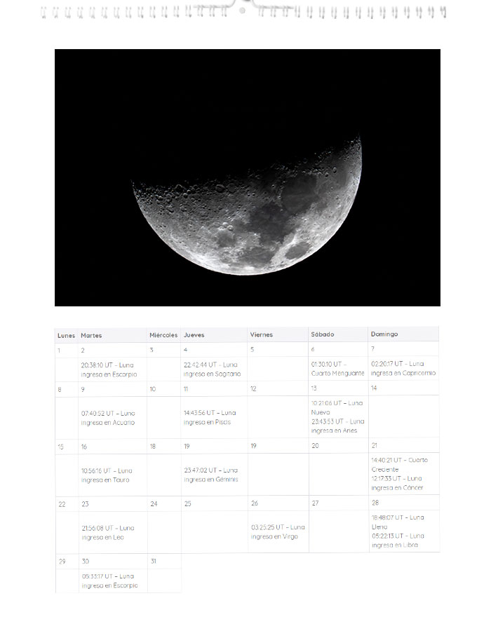 Calendario Astrologico Lunar